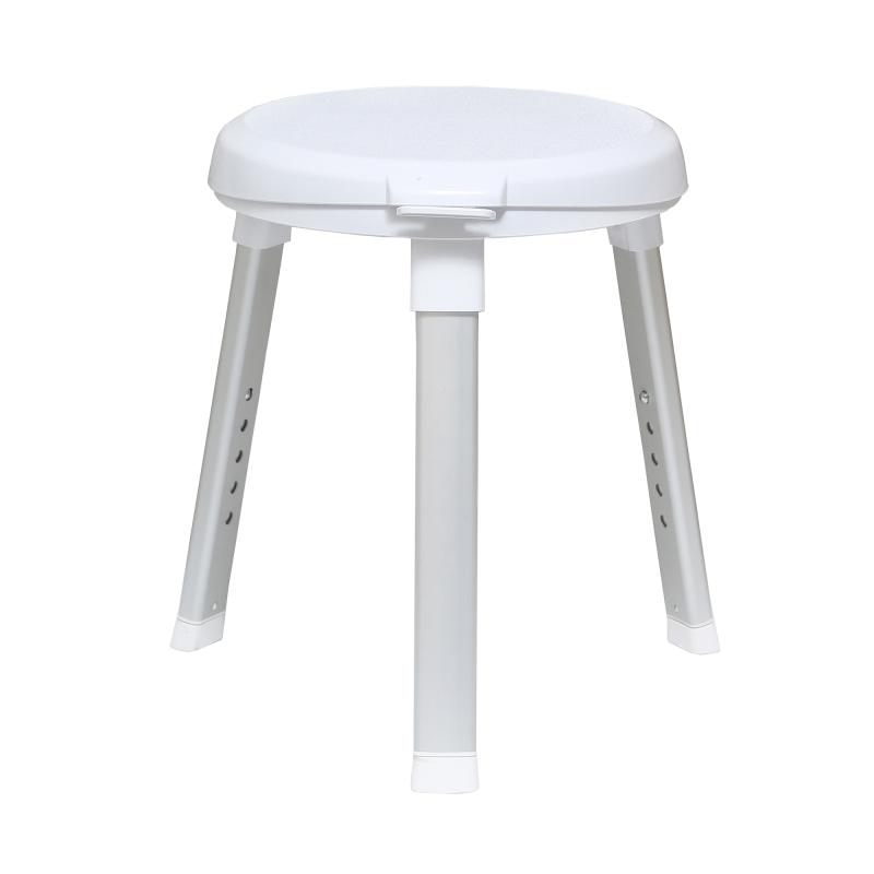 Round shower stool 360° swivel seat