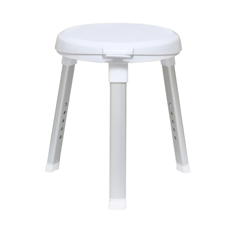 Round shower stool 360° swivel seat