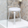 Round shower stool 360° swivel seat