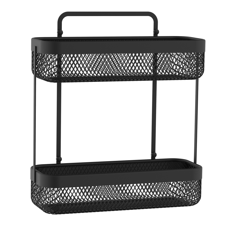 Étagère double de douche rectangulaire